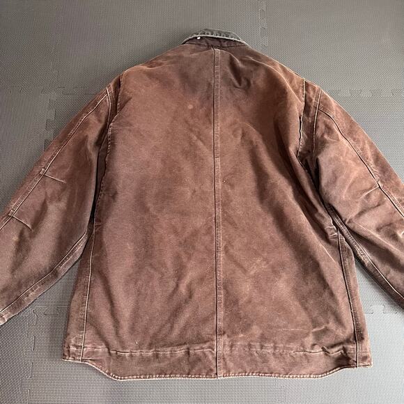 Carhartt Brown Sherpa Lined arctic Jacket Coat men’s size 2XLT A148 DKB - Picture 2 of 9